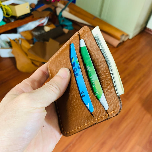 Horizontal Leather Wallet Card Holder